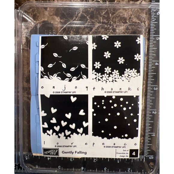 Stampin Up! Gently Falling Wood Mounted Rubber Stamp Set 2006 - Picture 1 of 2